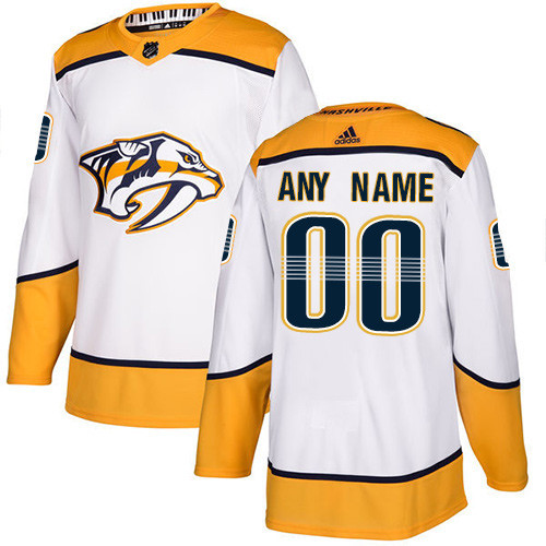 Men's Nashville Predators White Custom Name Number Size NHL Stitched Jersey